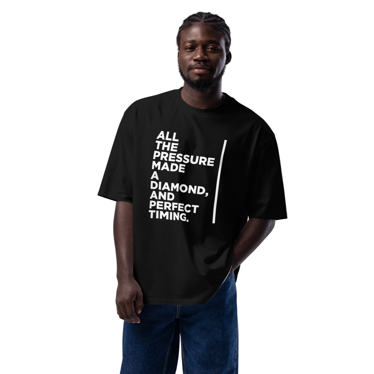All The Pressure Made a Diamond - Oversized heavyweight Unisex Tee